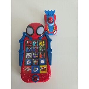 Spider-Man Learning Phone Toy + Mini Car Set Marvel‎ Super Hero Kids Toy Used